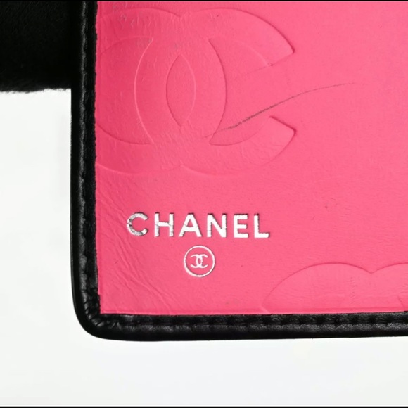 Authentic CHANEL Lamb Skin Cambon line CC logo long wallet Crossbody black - Picture 9 of 11